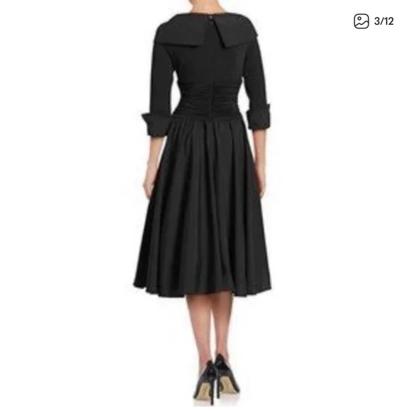 Eliza J Black 3/4 Sleeve Fit and Flare Dress Size 14 - Picture 2 of 11